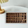 Miniature Trinket Showcase Shelf Wooden Crystal Box Pocket Sized Natural Wood Jewelry Holder for Men and Women