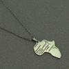 Stainless Steel Gold African Map Pendant Necklace Jewelry