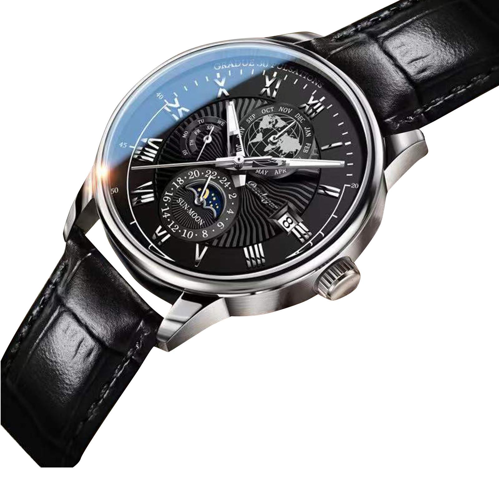 

Мужские часы Спортивные Календарь Кожа Хронограф Кварцевые часы One Size