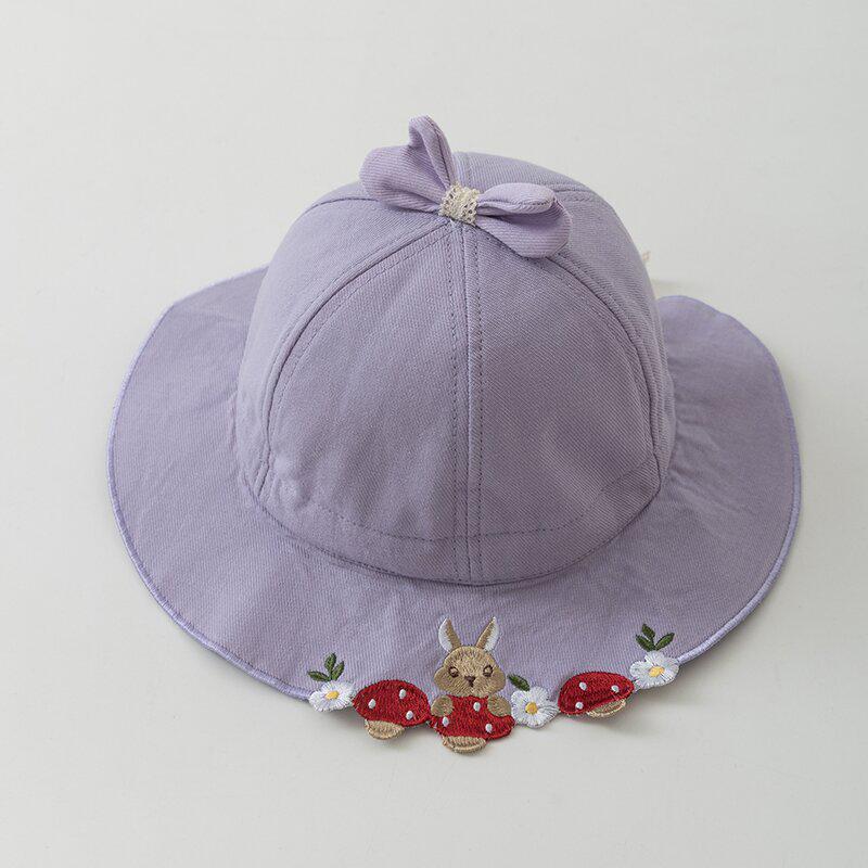 Korean Style Children's Sun Protection Lace Bucket Hat for Girls