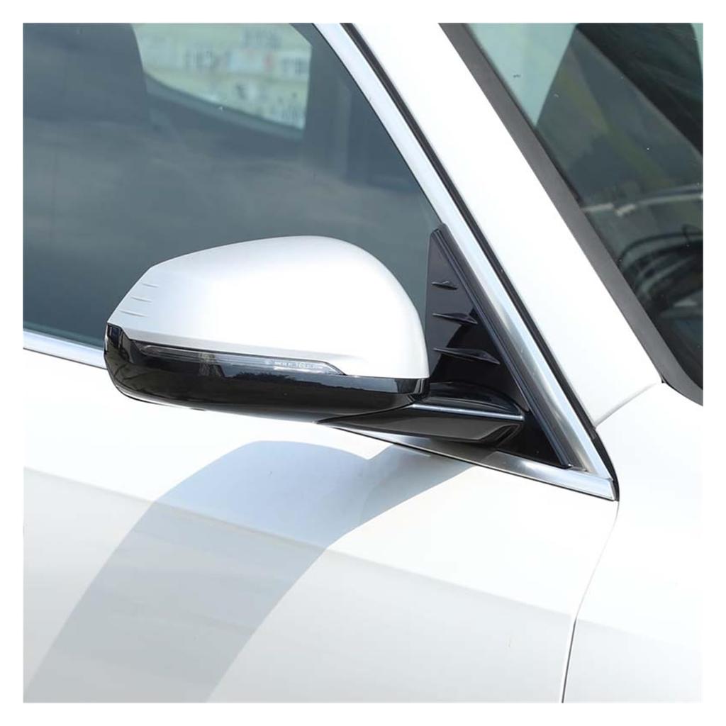 CSXMSAW BMW X1 U11 2023-2024 ABS Gloss Black Car Mirror Side Triangle Spoiler Trim Cover Sticker Auto Accessories (Black)