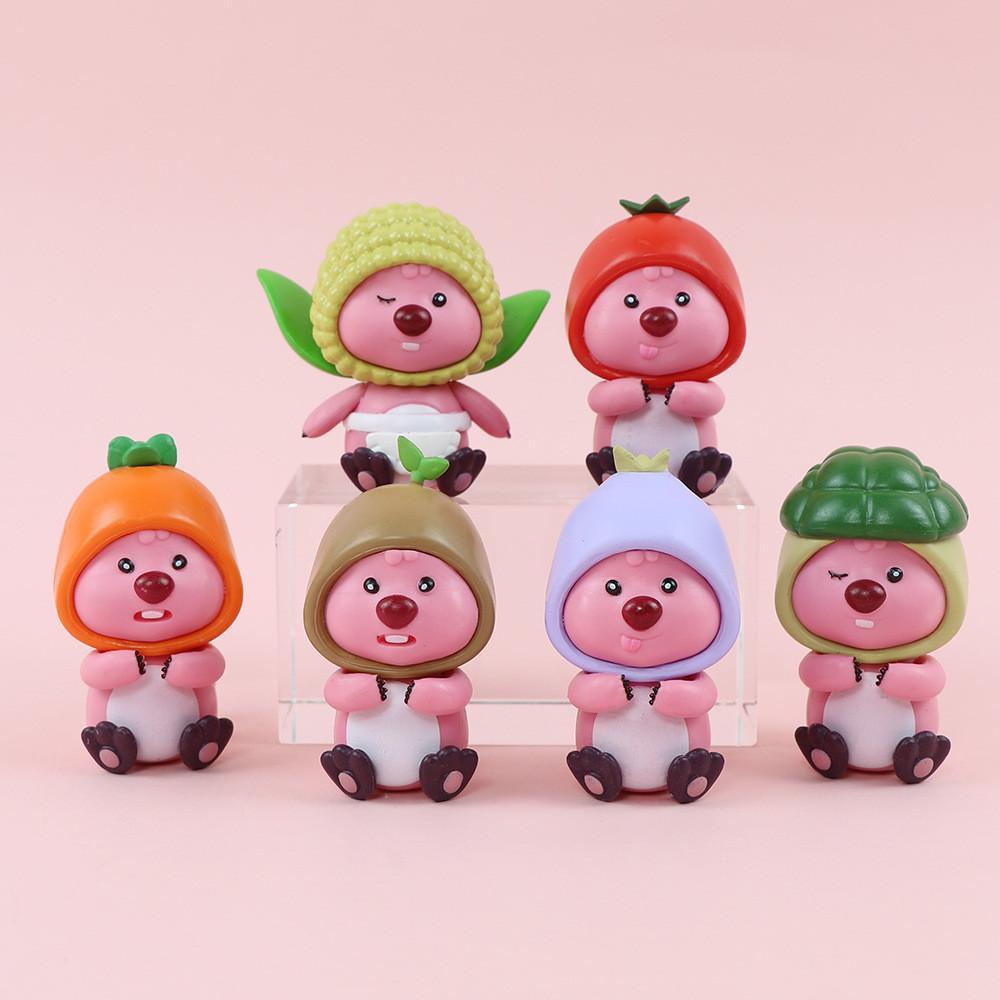 Loopy Foodie Biber PVC Figur Handgefertigt Auto Schreibtisch Ornament Mädchen Geschenk