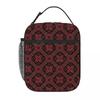 Palestinian Tatreez Lunch Bag Reusable Portable Cooler Thermal Lunch Box Oxford Bento Tote Bag for Work Travel Picnic
