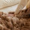 Luxury Soft  Faux Rabbit Fur Blanket Winter Thickened Warm Faux Fur Blanket Soft Fluffy Throws Blankets for Sofa Bed Naps