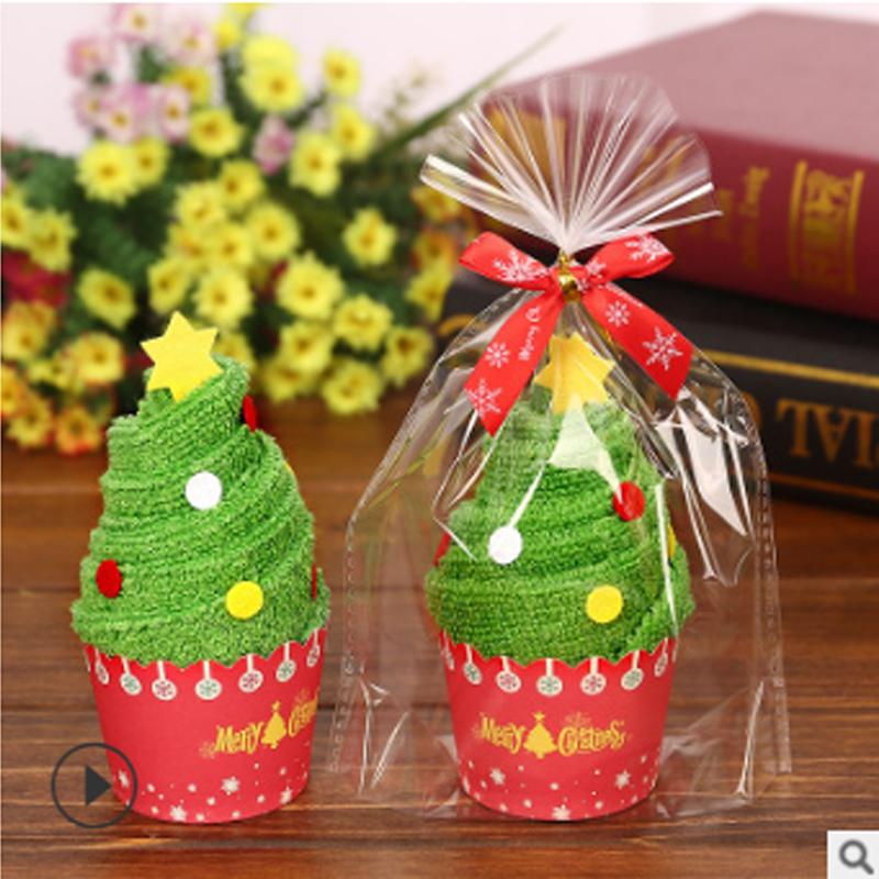 

Санта-Клаус Снеговик Рождественская елка Хлопковое супер мягкое полотенце Декор для вечеринки Подарок christmas tree