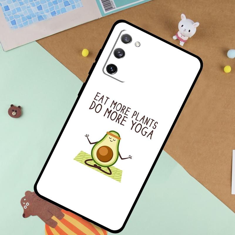 Avocado Yoga Funny Pattern Soft Case For Samsung Galaxy S24 Ultra S9 S10 S20 S22 S21 Plus S23 FE S25 Ultra Funda Cover