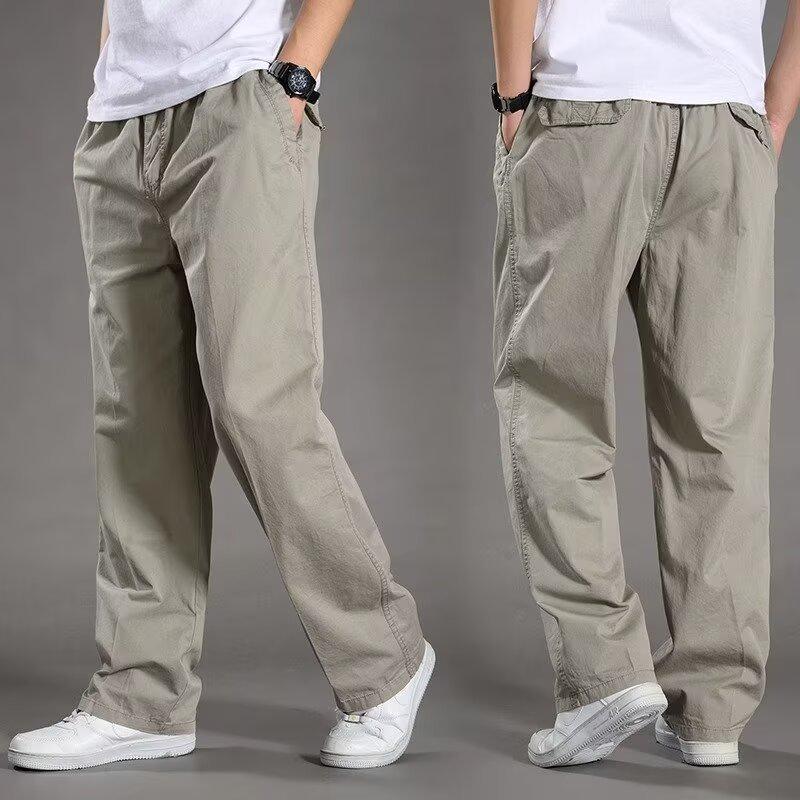 Pantaloni da Lavoro Larghi Taglie Forti da Uomo Gamba Dritta Casual da Esterno 2026