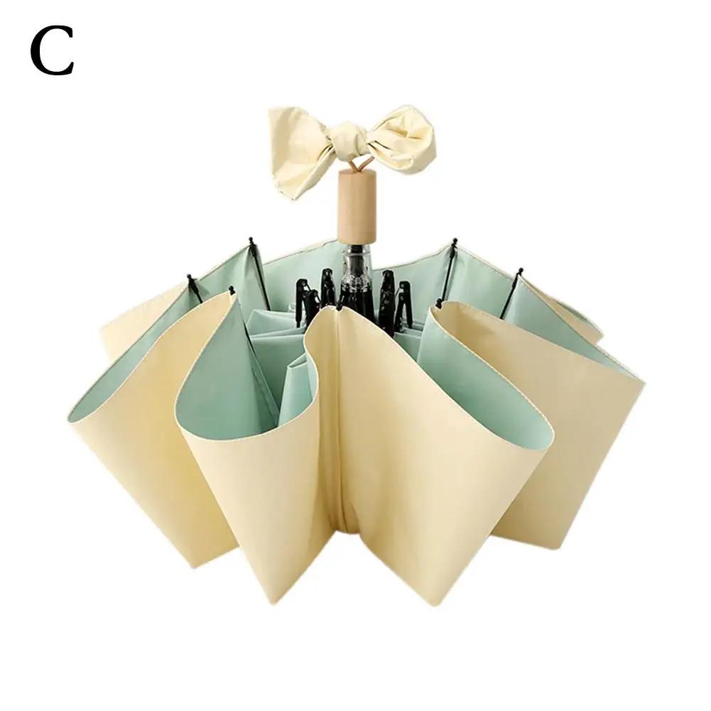 Automatischer, faltbarer, robuster Regenschirm für Männer und Frauen, winddichter Umkehrschirm, windabweisender Reise-Regenschirm