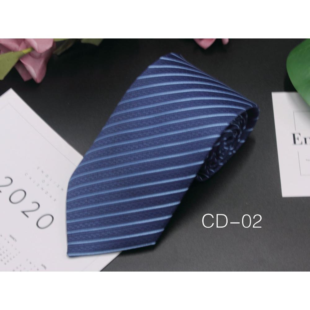 Men's Business Tie 8cm Professional Dress Interview Striped Tie Stylish Business-style Ties Navy Black Multi-colorTraditional Hand-knotted Design