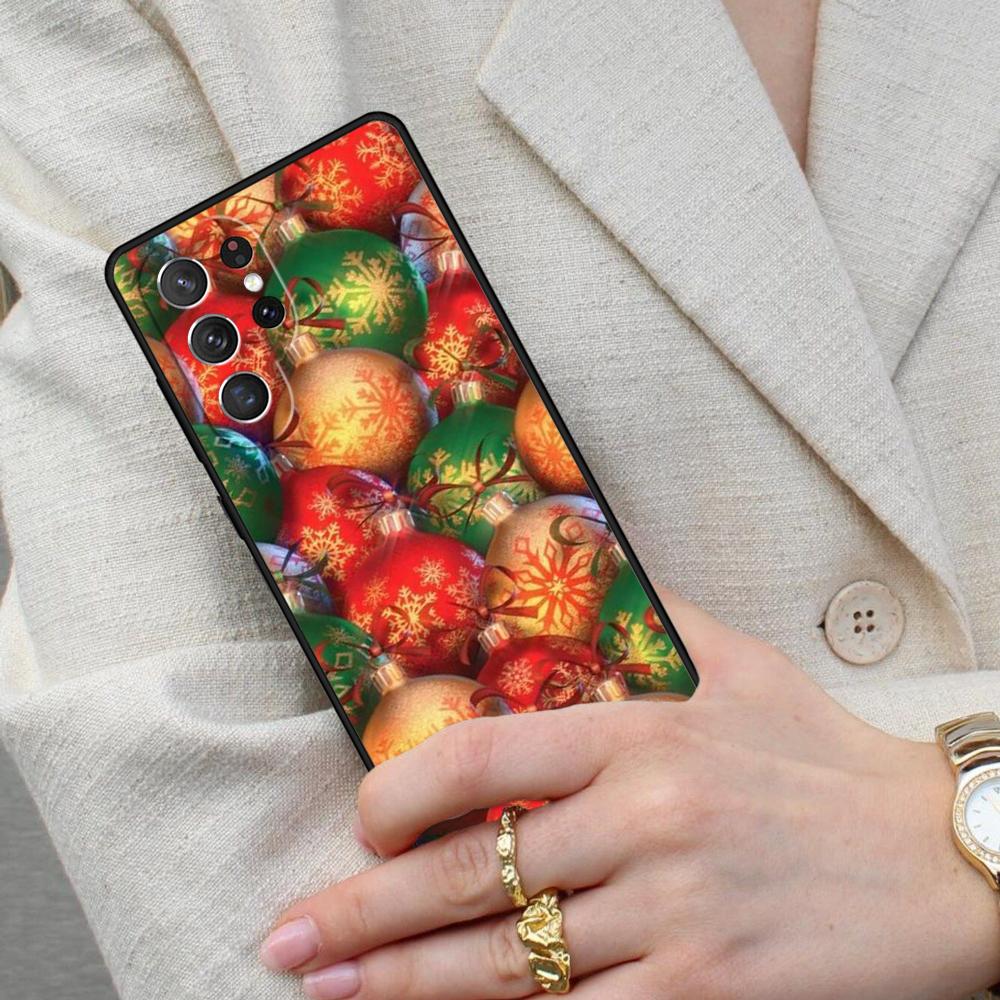Christmas Baubles Cell Phone Case for Samsung Galaxy S26 Ultra S25 S24 S23 S22 S21 S20 Note10 Cover