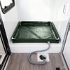 Portable Shower Pan Foldable Shower Base Floor with Detachable Drain Pipe for Camping RV Outdoor Indoor