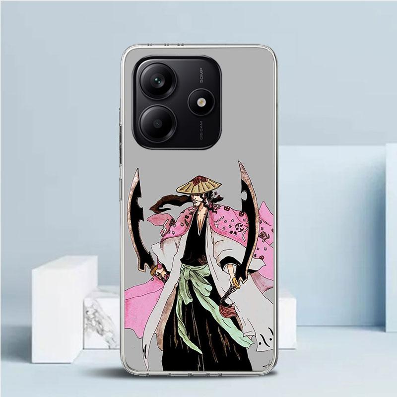 

Bleach Kyoraku Shunsui Phone Case For Xiaomi Redmi Note 15 14 14S 13 12S 12 Pro Plus 11S 11 11T 11E 10S 10 + Soft TPU Back Cover Note 14 Pro Plus