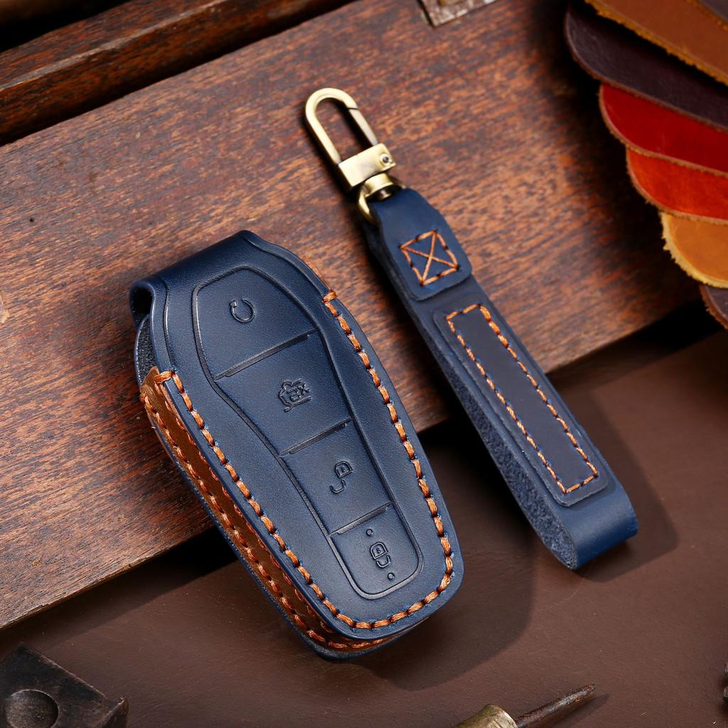 Car Key Bag Is Suitable for BYD Key Set Tang and Song Plusdmi Dolphin Han Car Key Bag Purely Handmade