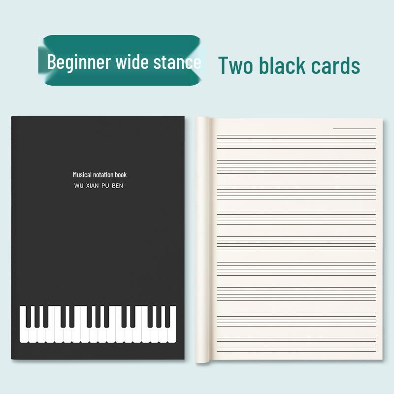 Poznámkový blok hudební teorie pro začátečníky: Papír s osnovou pro studenty a profesionály