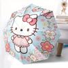 1pc Butterfly Flower Hello Kitty Cartoon Umbrella, Portable 3-Fold Compact Umbrella, Suitable for Camping, Hiking and Travel, Ideal Easter Birthday Gi