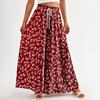 Women's Printed Wide Leg Pants With Pockets High Waist Drawstring Loose Casual Pants