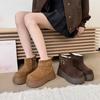 Muffin thick-soled snow boots shoes piled and thickened Northeast cotton boots warm short boots