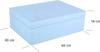 Wooden Storage Box - CREATIVE DECO - Blue - 40 X 30 X 14 Cm - With Lid - Scandinavian Style
