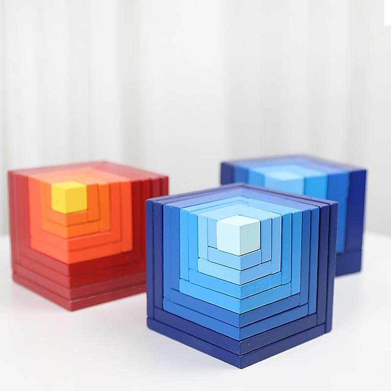 Beech classic cube versatile creative assembly puzzle building blocks stacked high children's early education toys for children over 3 years old