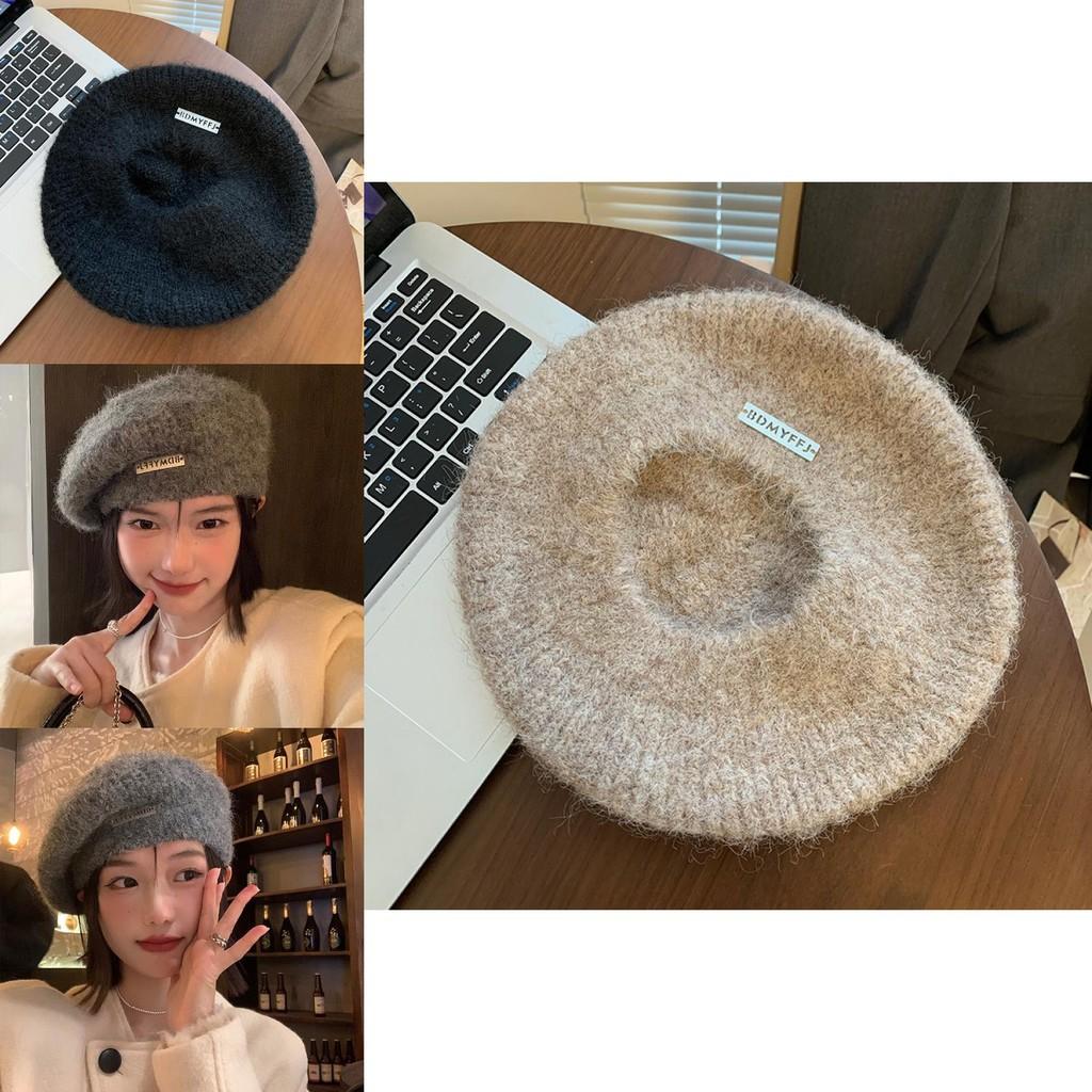 Stylish Wool Beret For Women Winter Warmth Elegant Design Large Head Fit