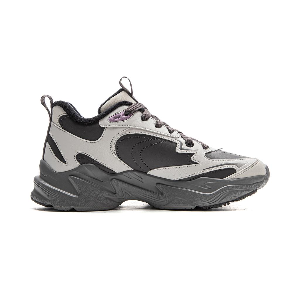 Li Ning LN DEFENDER Cushioning Slip Resistant Abrasion Resistant Height Increasing Mid top Casual Shoes Women's AGCV396-3