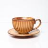 Vintage Kiln Glaze Coffee Cup & Saucer Set