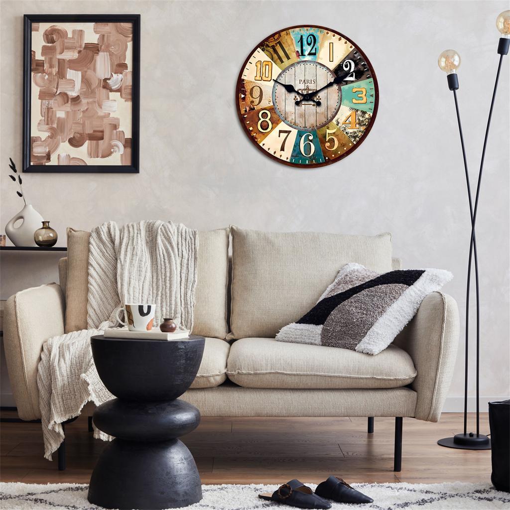High-Quality Vintage High-Quality Mediterranean High-Quality Wooden High-Quality Wall High-Quality Clock High-Quality Living Interior Space