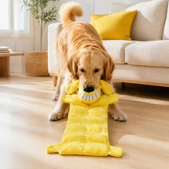 Pet Gifts for Birthdays Interactive Plush Dog Toy, Squeaky Chew Muscle Durable Toys Design, Stuffed Animal Toy Aggressive Chewers Soft