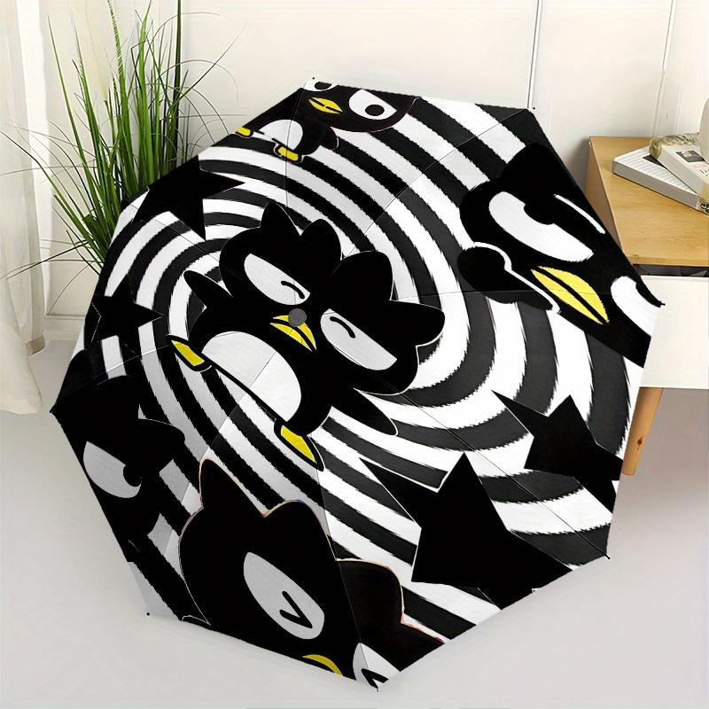 

Bad Badtz-maru Automatic opening and closing folding umbrella with 8-rib frame and compact travel design, perfect for all occasions | Stylis