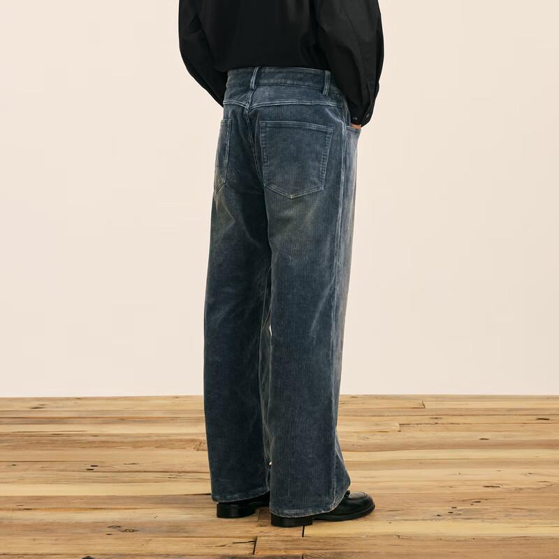 CROQUIS Men's 2024 Fall Corduroy Loose Straight Casual Trousers