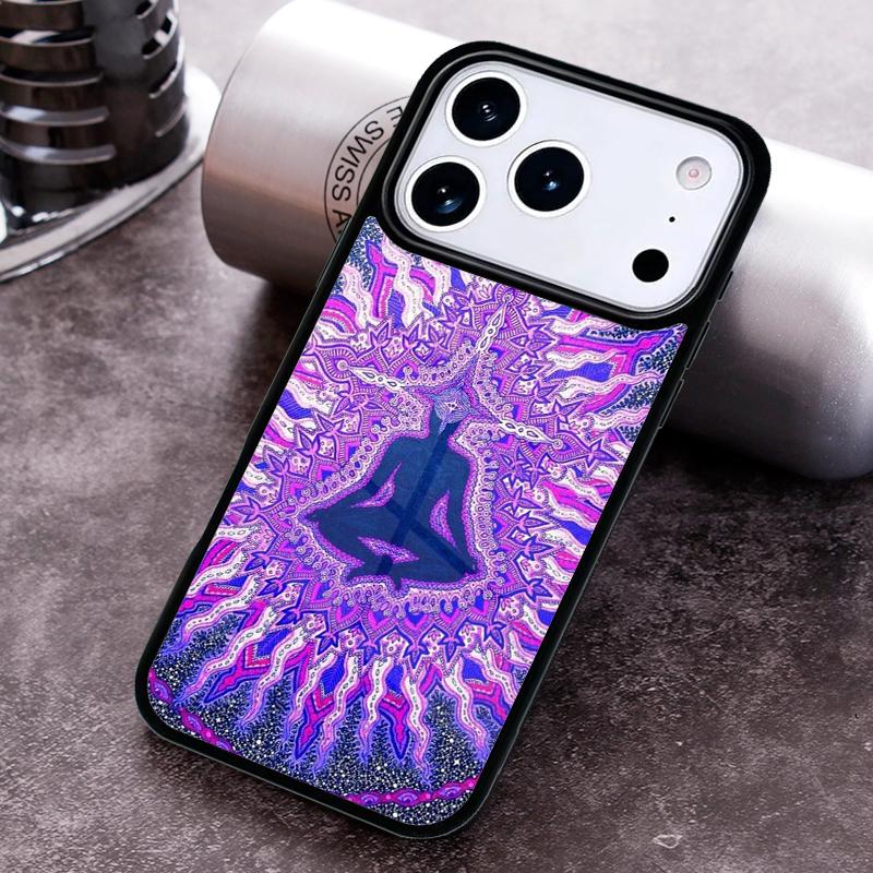 Mandala Chakra Yoga Phone Case for iPhone 17 16 15 Pro Max Air 14 13 12 11 Plus Shockproof Capa Cover