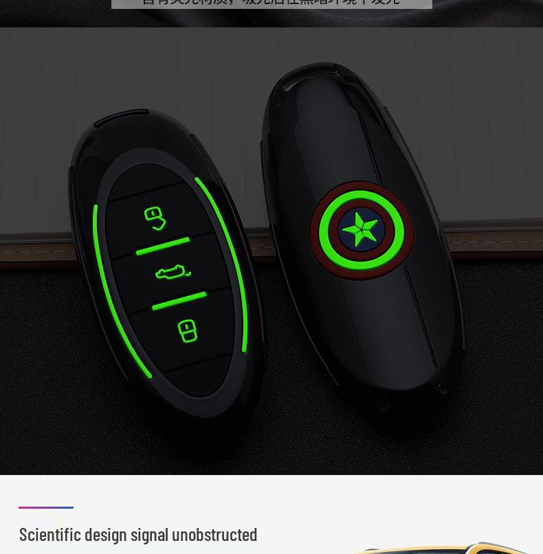 Bestune Marvel Car Key Cover: Stylish, Personalized Remote Case with Buckle Design