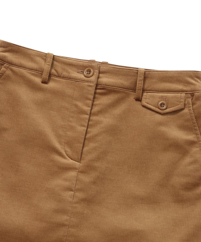 Covernat Woman Corduroy Midi Skirt Camel