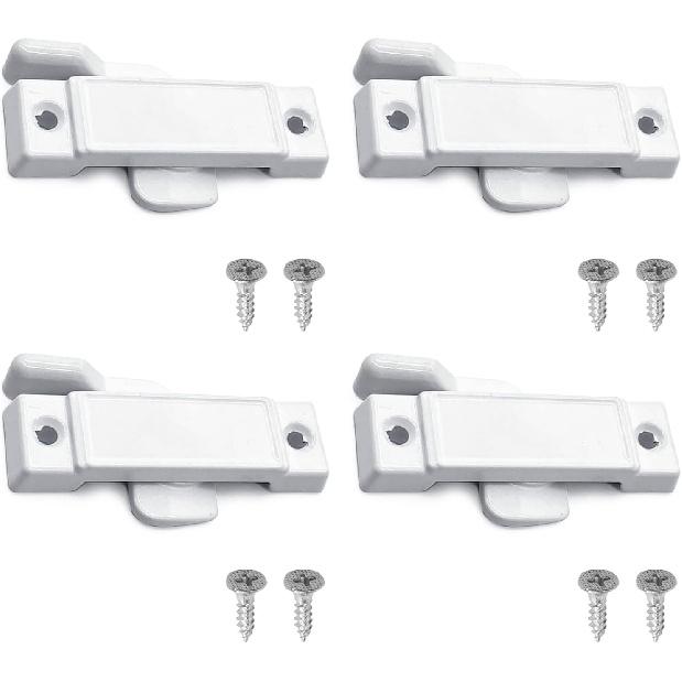 Pack Of 4 Window Sash Lock Mounting Hole Centers Elegant Finish For Vertical And Horizontal Sliding Window Daily Use