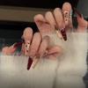 Cat's Eye Wearing Nail Pure Hand-made Nail Piece Fake Nail Wearing Nail Piece Advanced Sense Thin Dog Long