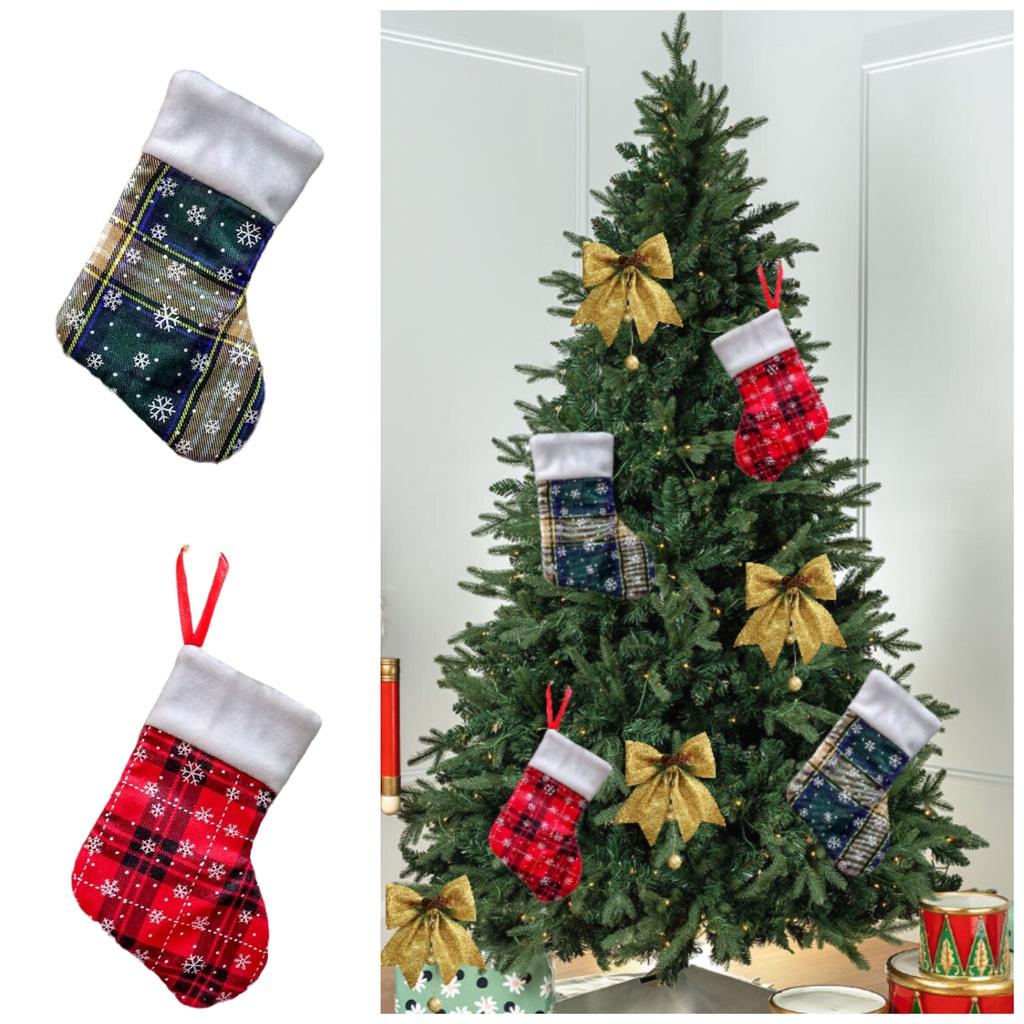 Christmas Small Stockings Gifts Bag Fireplace Decoration Holiday Xmas Party