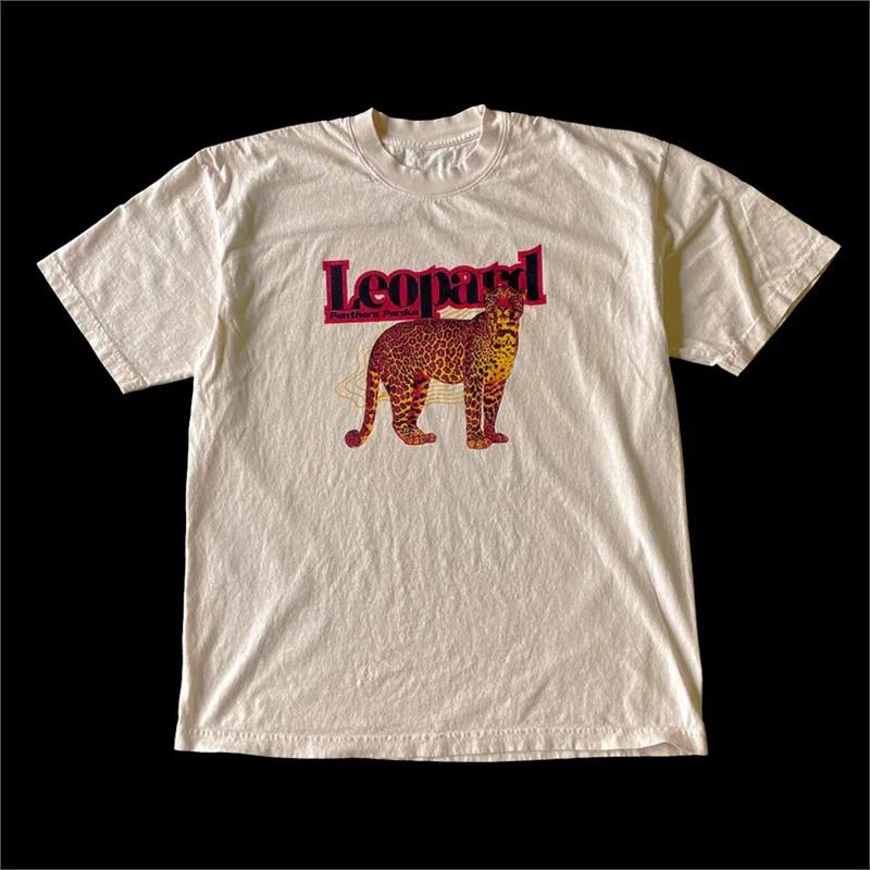 New T Shirt Classic Retro Harajuku Men Women Personalized Letter Print Pattern Top Streetwear High Quality Short Sleeved Couples