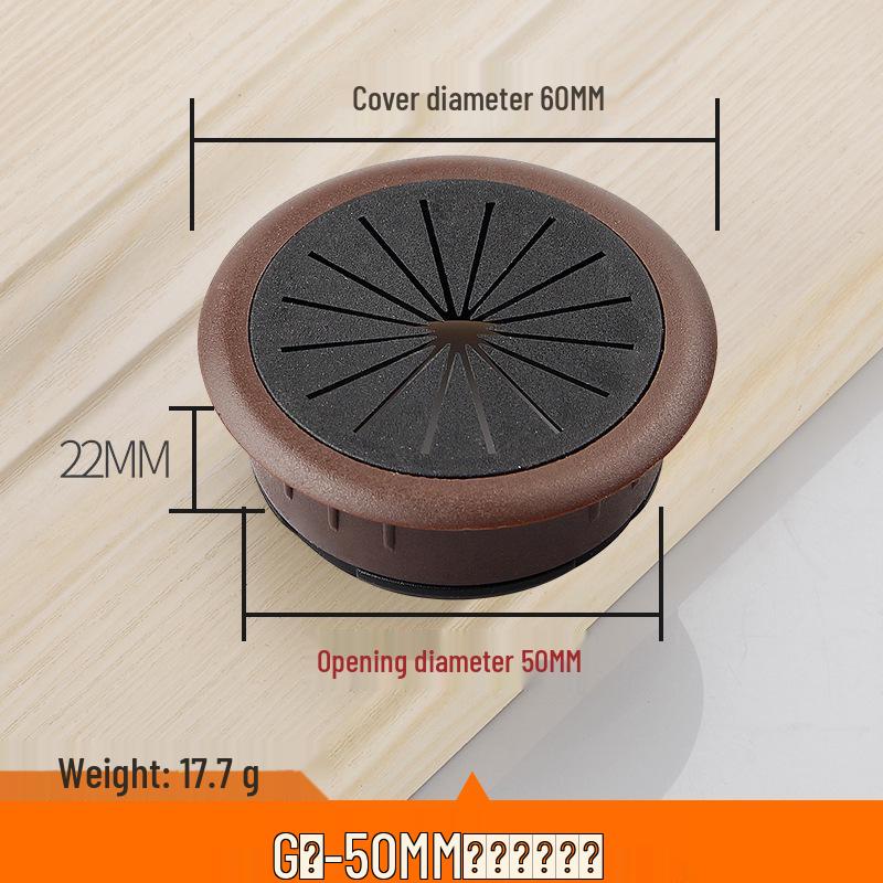 Round Plastic Cable Grommet Hole Cover for Office Desk - Sizes 50/60/65/80 Mm