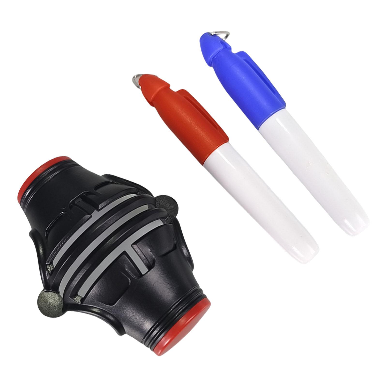 

Golfballs Line Marker With 2 Pens Golfball Liner Template Lines Marker Tool Putt Liner 3-Line Golf Ball Marker Stencil красный