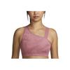 Nike Logo Print Medium Support Padded Asymmetric Sports Bra Women Underwear Pink DQ5243-667