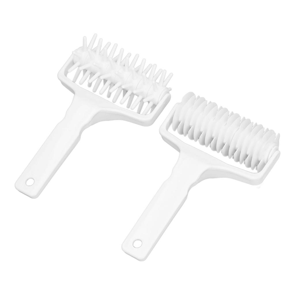 2 szt. Wałek do ciasta do pizzy, dziurkacz do ciasta z tworzywa sztucznego z długim uchwytem do ciasta, ciasta, ciasteczek