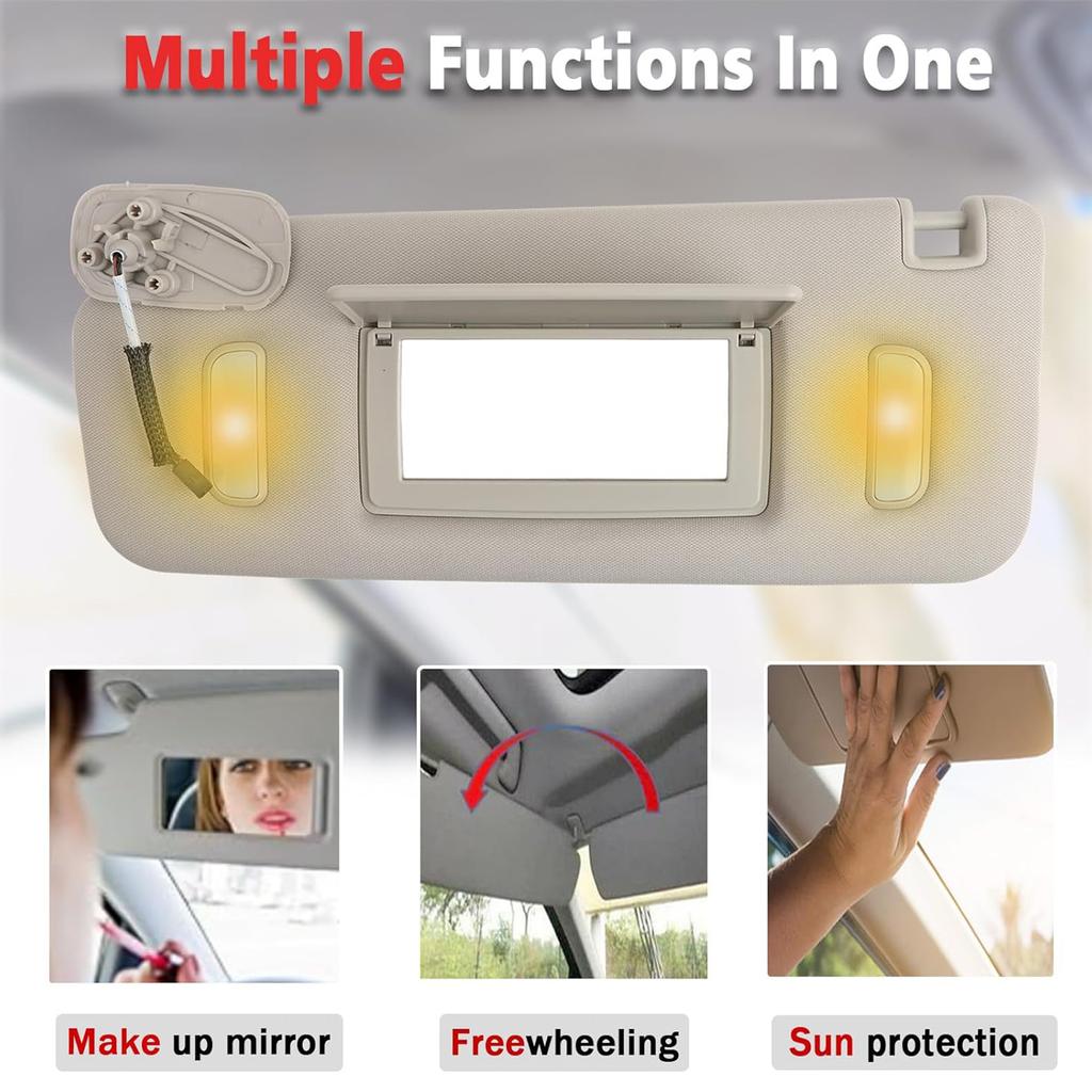 Replacement Part Car Accessory Left/Right Side Sun Visors for 2007-2014 Car Interior Sun Visors Shade 22850310 22850306