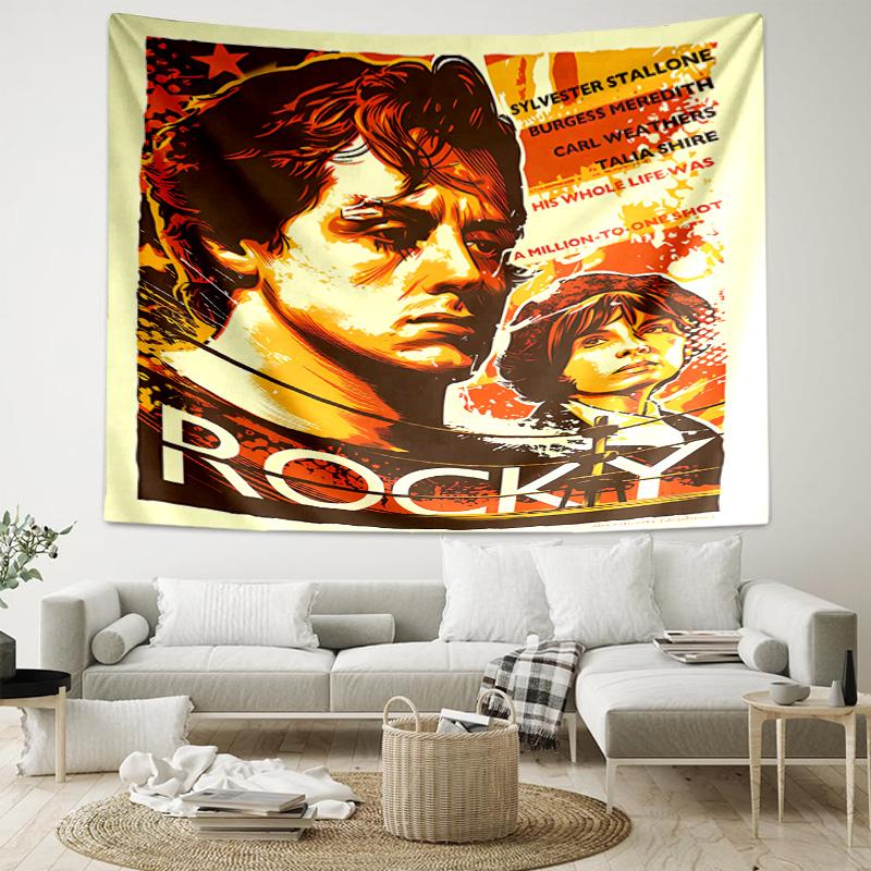 1pc The Champion of Boxing Rock-y Tapestry, Living Room, Bedroom, Office, Party Decor, Ideal Festive Gift