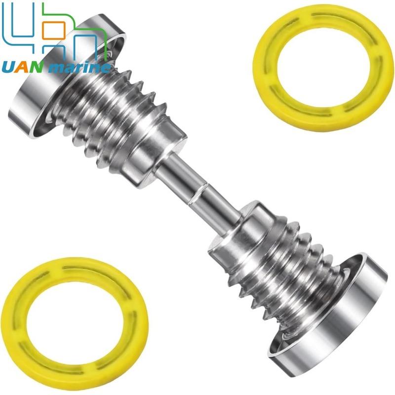 2 Pcs Magnetic Outdrive Gear Case Drain Plug Screw with Gasket For Mercruiser Stern Drive Alpha 1 Gen 1 2 R MR TR 22- 8M0058389