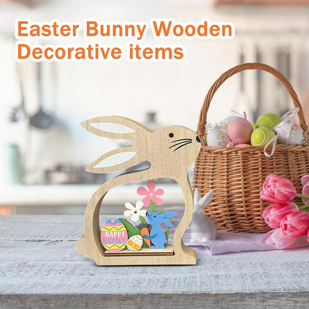 Osterhase Ornament Holzdekoration