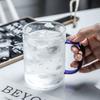 450ML Colour Glass mug Water cup Printing Starry Sky Coffee Mug with spoon lid Breakfast Milk Cup Children's Gift