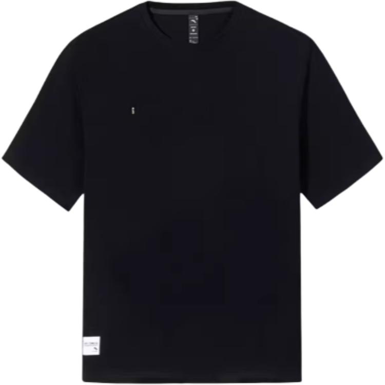 

Anta Training Series Sports Casual Simple Splicing Round Neck Loose Pullover Short Sleeve T-Shirt Men Tops Basic-Black 152527128-3 M
