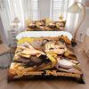 Feline Guide Bedding Set Personalized Washable Custom 3Pcs Duvet Cover Pillowcases Soft Microfiber Home Bedroom Gift