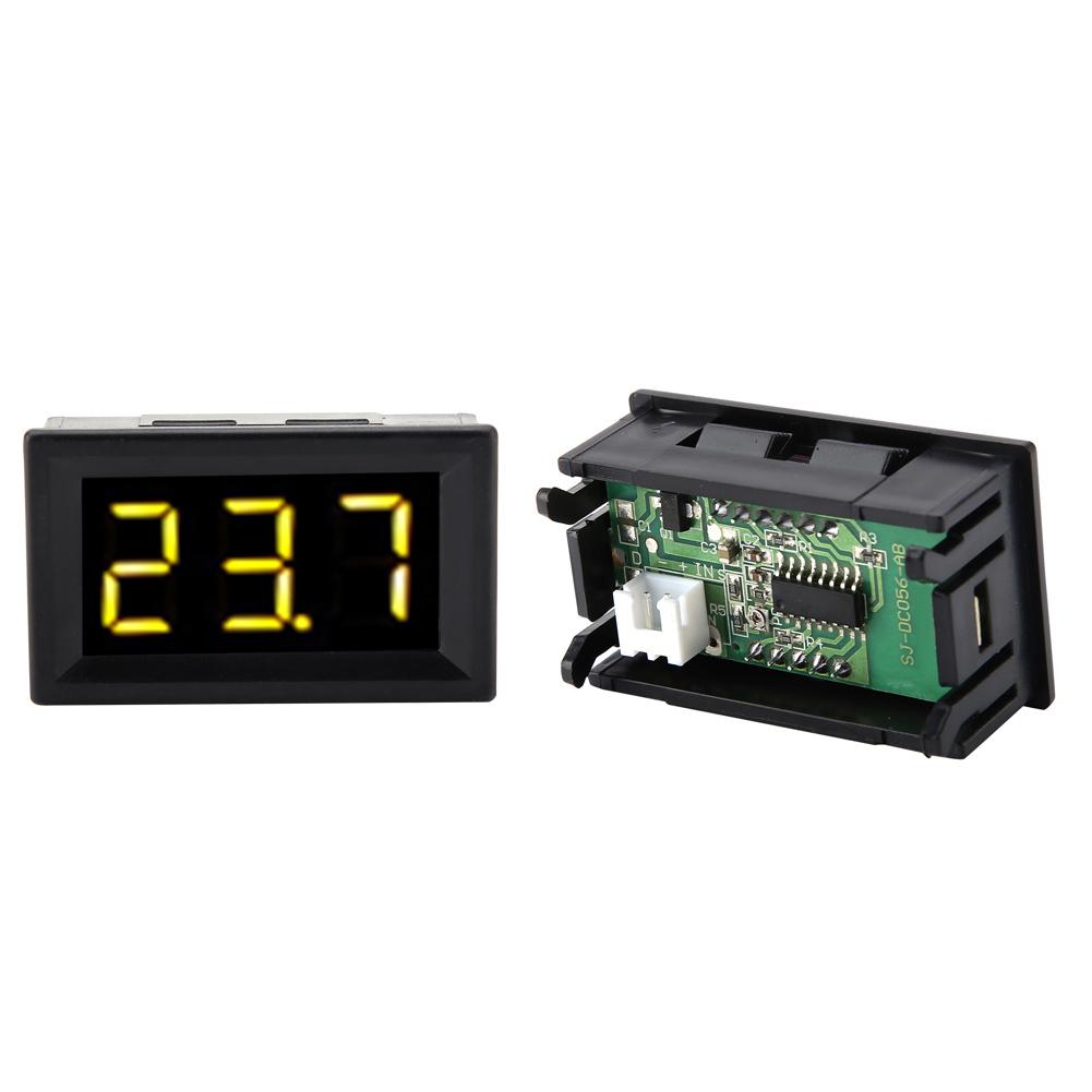 Digitales Voltmeter 0,56 Zoll Zweiadrig DC 2,530V Digitale LED-Anzeige Spannungsmesser (Gelb)