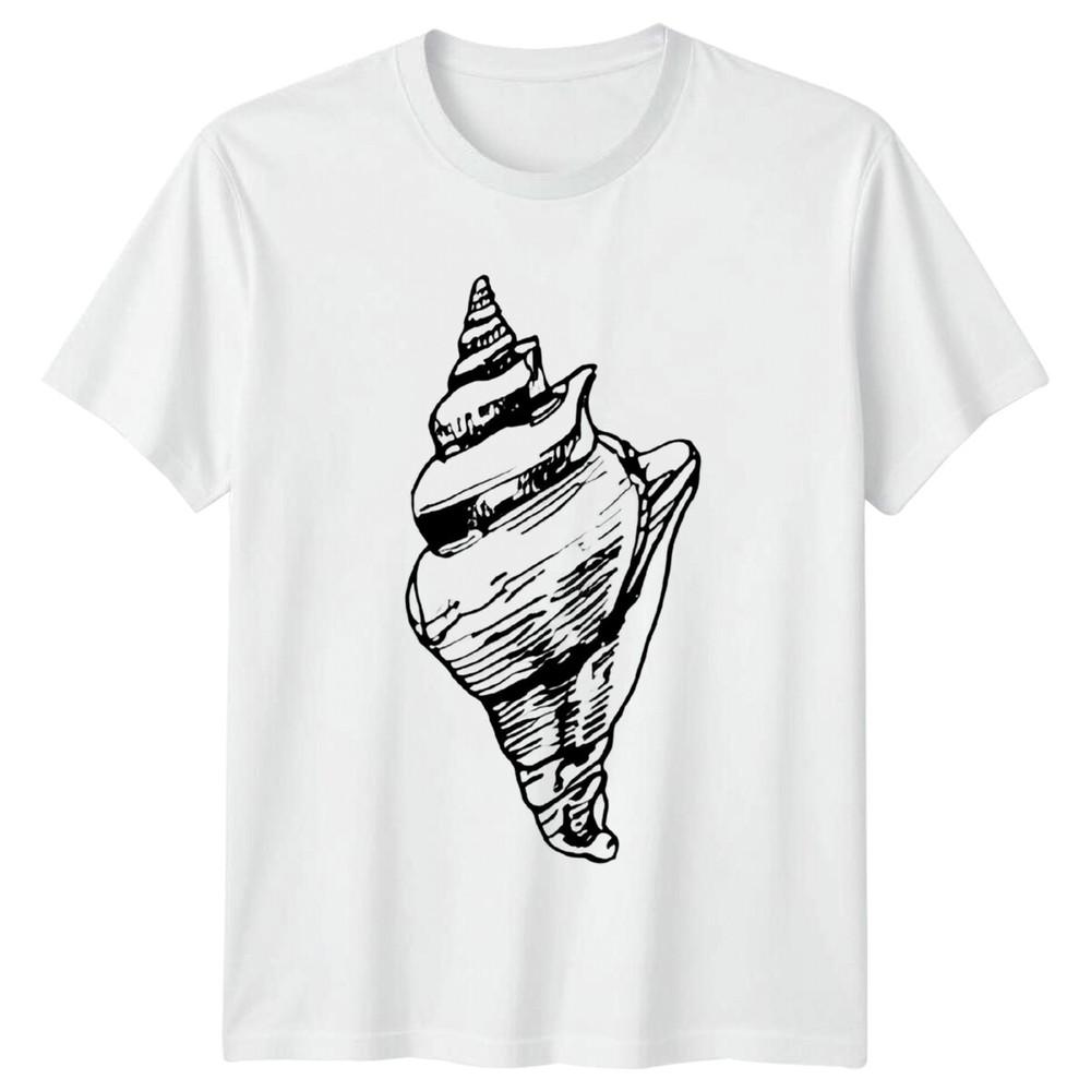 Seashell Graphic Unisexs TShirt Unisexs Tee Coastal Ocean Unisex Top S
